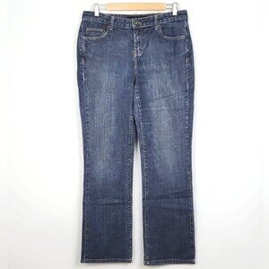 Calvin Klein Women's Denim Jeans Bootcut Double Stone Wash Blue Stretch Size 10